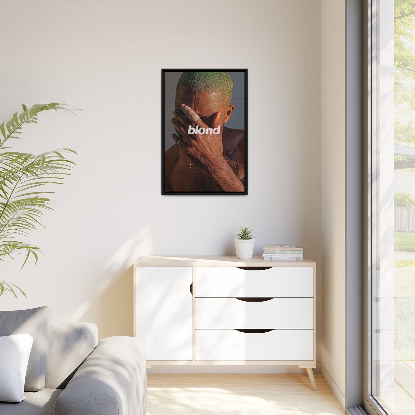 BLOND CANVAS WITH FRAME