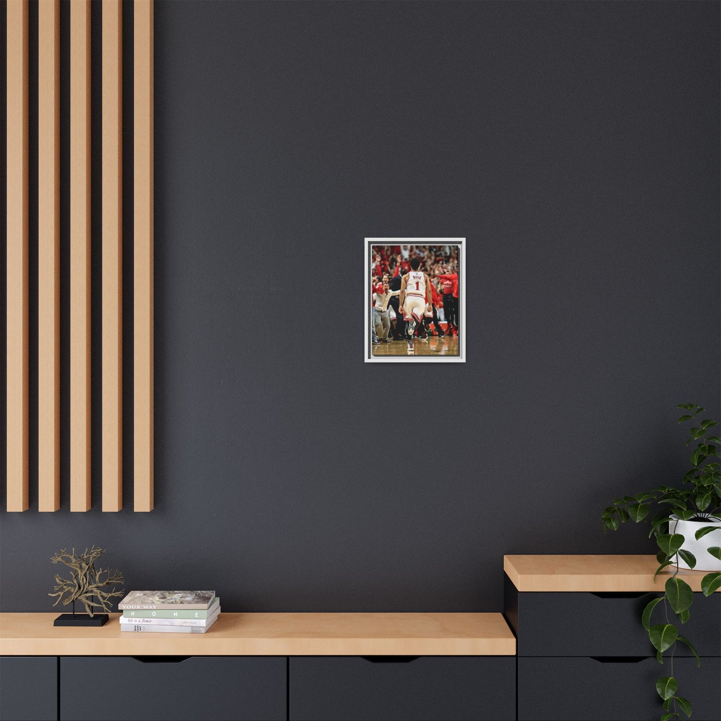 D ROSE CANVAS WITH FRAME