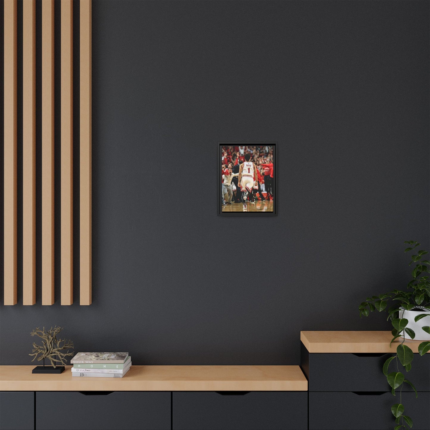 D ROSE CANVAS WITH FRAME