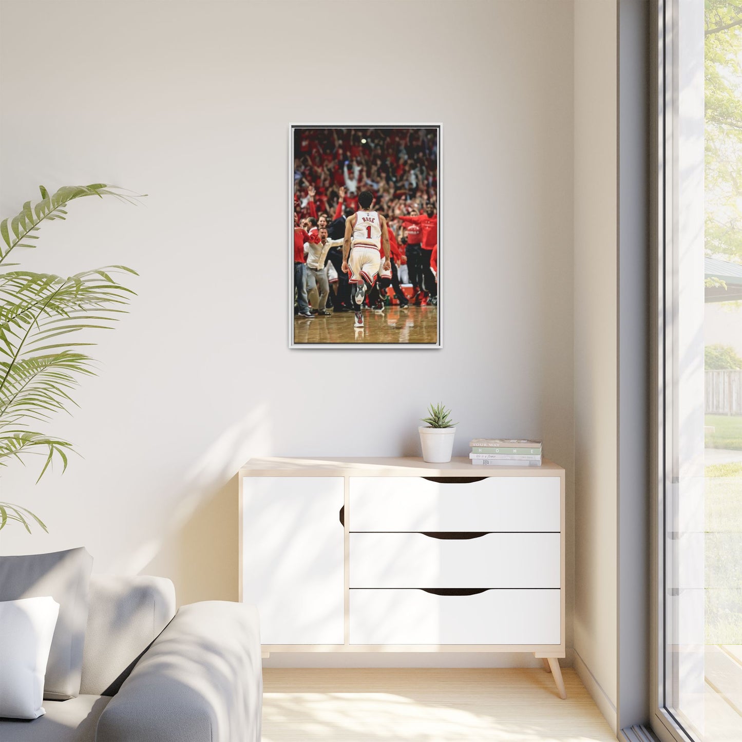 D ROSE CANVAS WITH FRAME