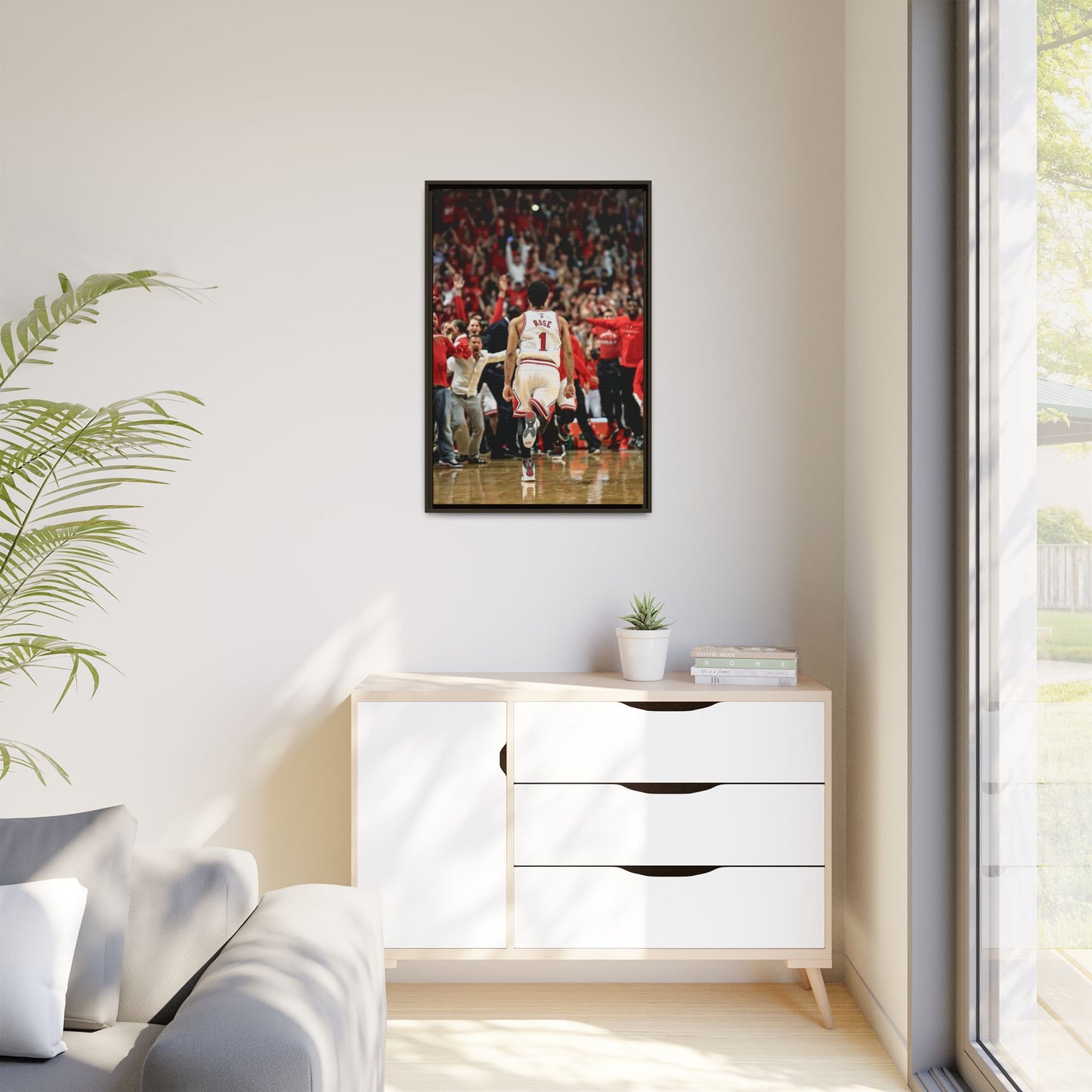 D ROSE CANVAS WITH FRAME