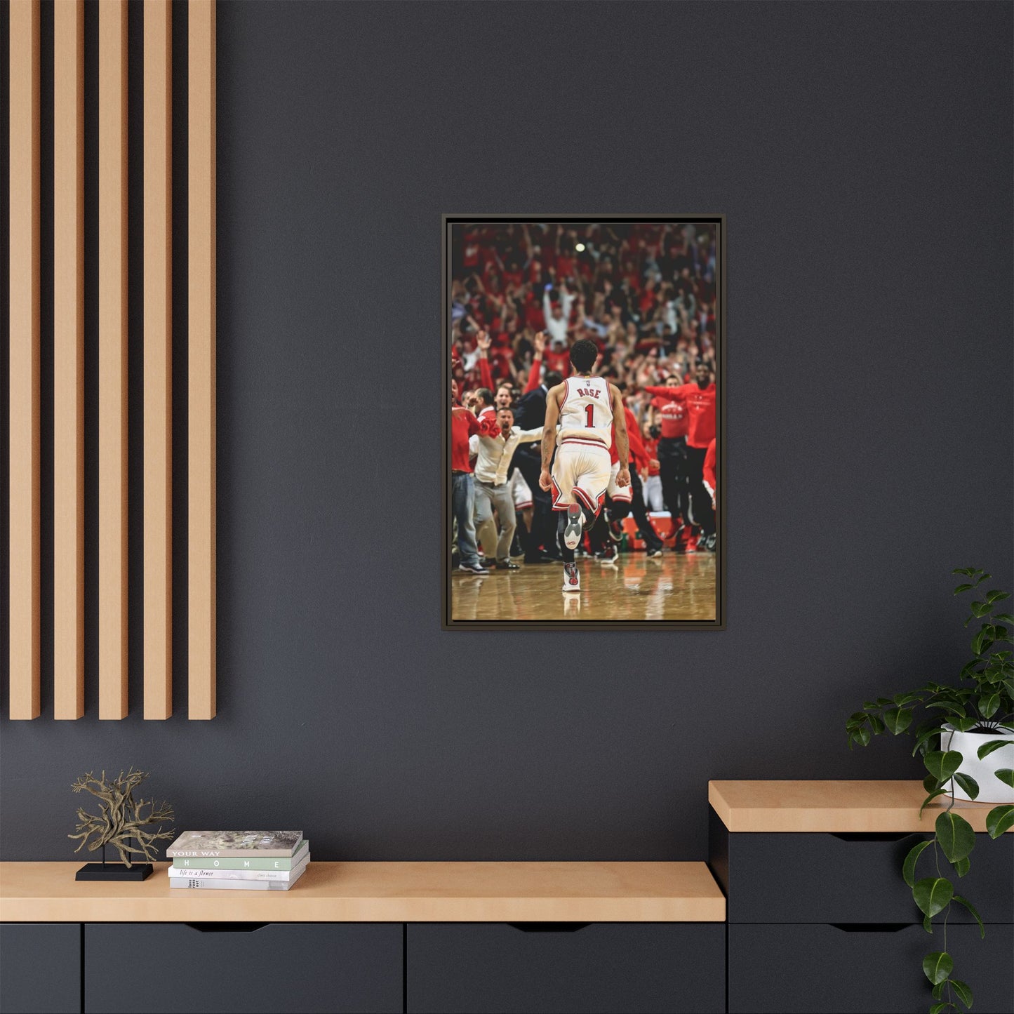 D ROSE CANVAS WITH FRAME